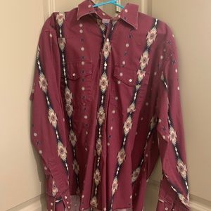 Vintage wrangler pearl snap